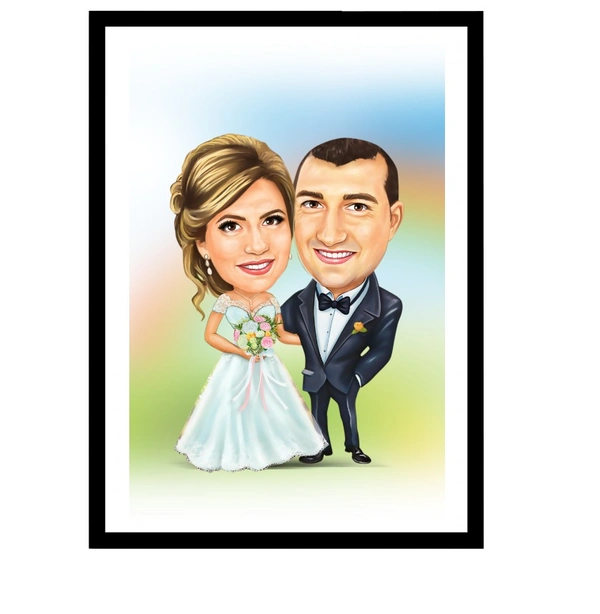 Couple - Caricature Cartoon Frame