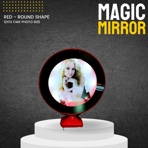 Magic Mirror - Small Round Red