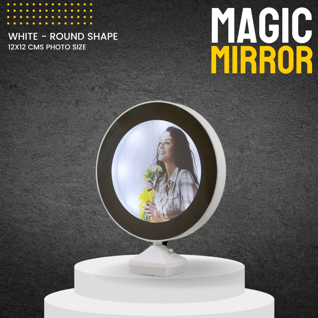 Silver Red Heart Magic Mirror Photo Frame, For Gift, Size: Big at Best  Price in Gopalganj | Rani General Store