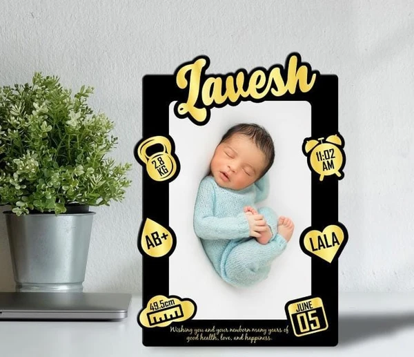 Baby Cutout Frame (Black & Gold) - CT30 - A4