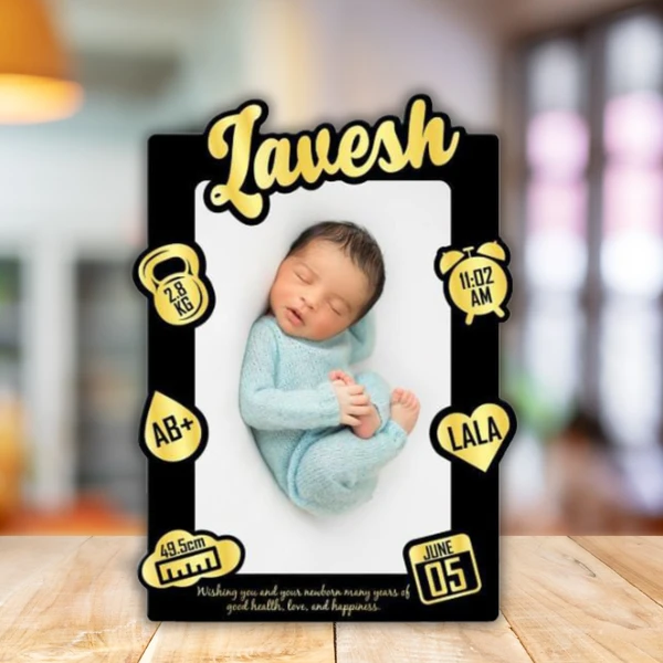 Baby Cutout Frame (Black & Gold) - CT30 - A3