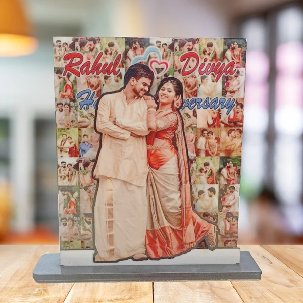 Mosaic Couple - Customized Cutout Frame - MAZCT003