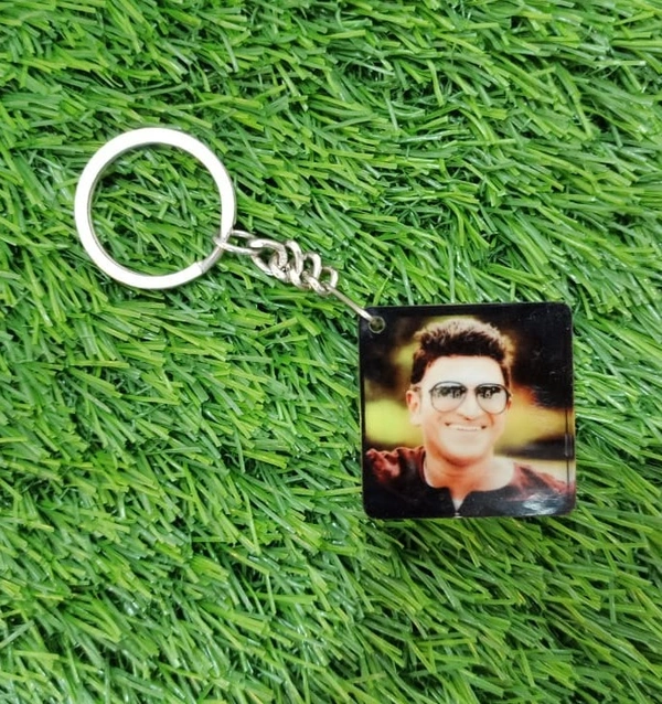 Acrylic 10mm Printed Keychain - Square Shape - 