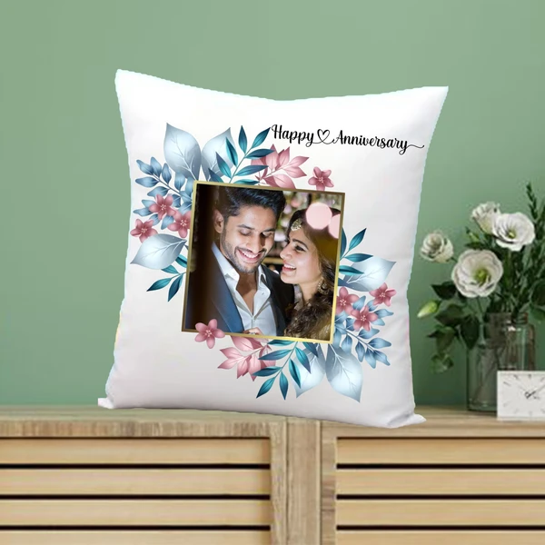 White Satin - Anniversary Pillow AP01 - 12X12 Inch