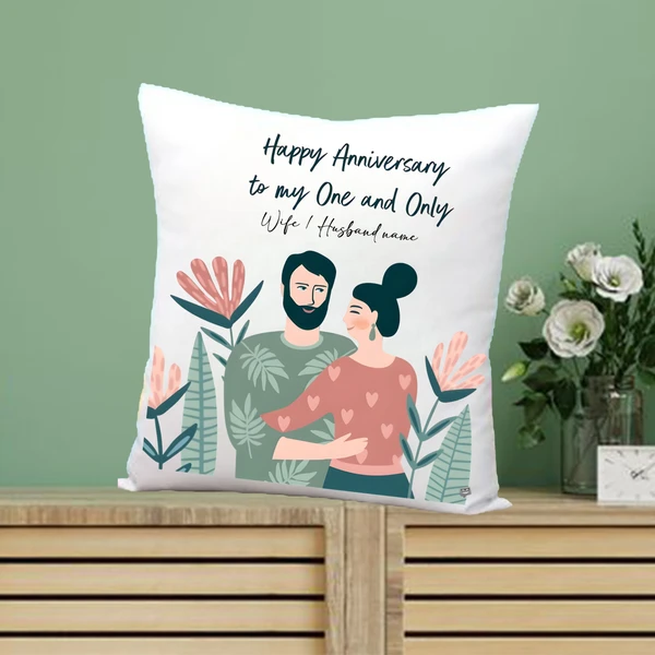 White Satin - Anniversary Pillow AP04 - 16x16 Inch