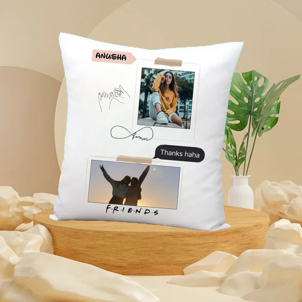 White Satin - Friends Pillow FP01 - 12x12 Inch