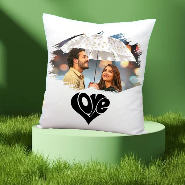 White Satin - Love Pillow LP04 - 16x16 Inch