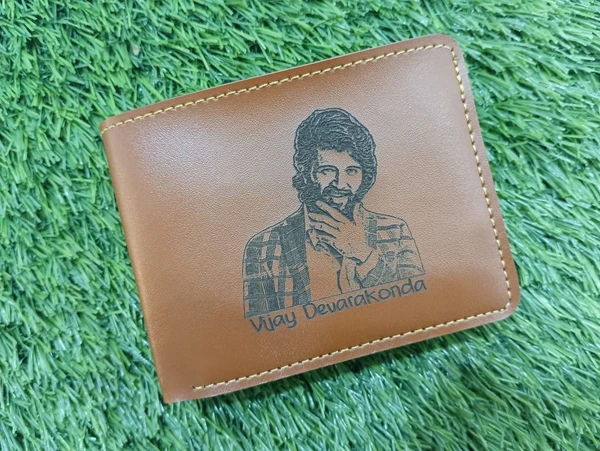 Photo Engraved Wallet - Tan Brown