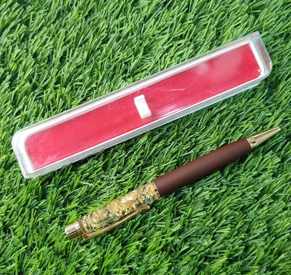 Golden Zari Pen - Brown