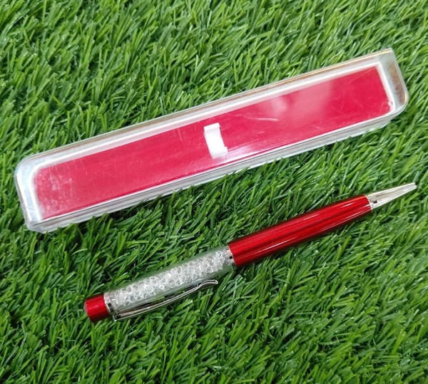 White Stone Pen - Red