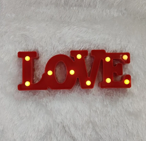 Love - Red Marquee Letter