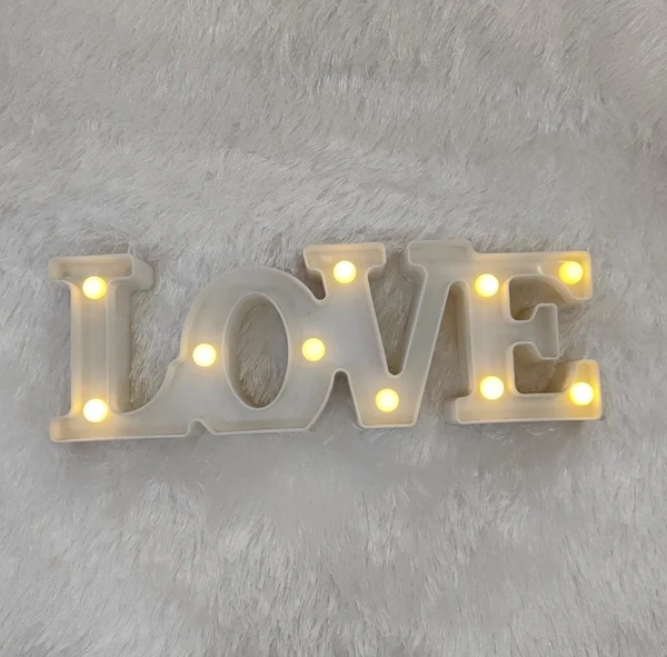 Love - White Marquee Letter