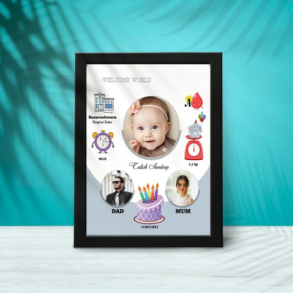 Baby Memory Photo Frame - BMF07 - A3 Size