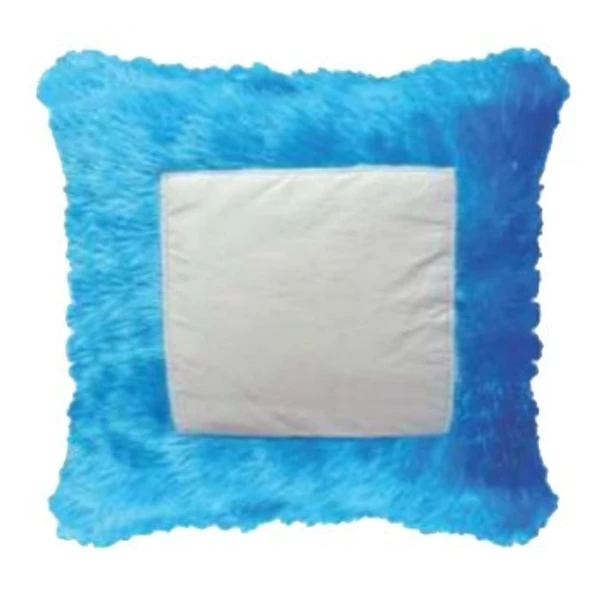 Fur Pillow - Square Shape - Blue