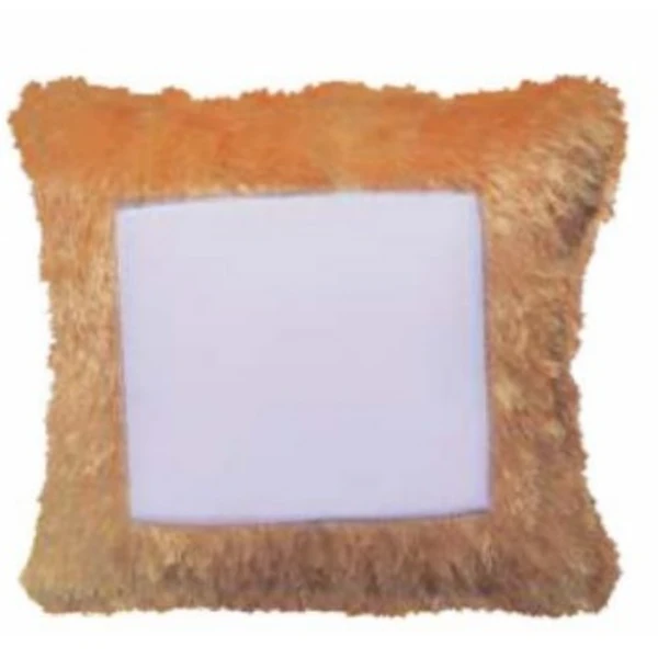 Fur Pillow - Square Shape - Orange