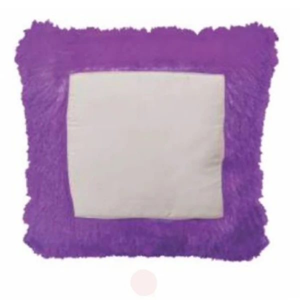 Fur Pillow - Square Shape - Purple