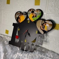 My Album Zone MDF Wall Collage Frame - Love with Clock - SKU501