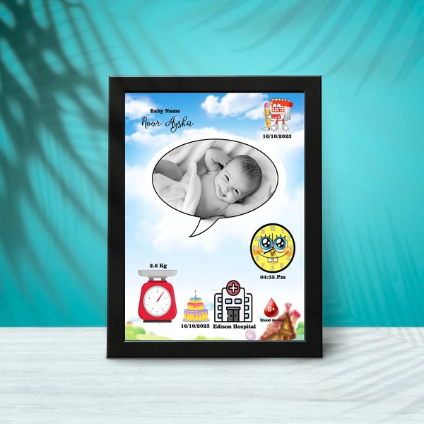 My Album Zone Baby Memory Photo Frame - BMF24 - A4 Size, A4 Size, A4 Size