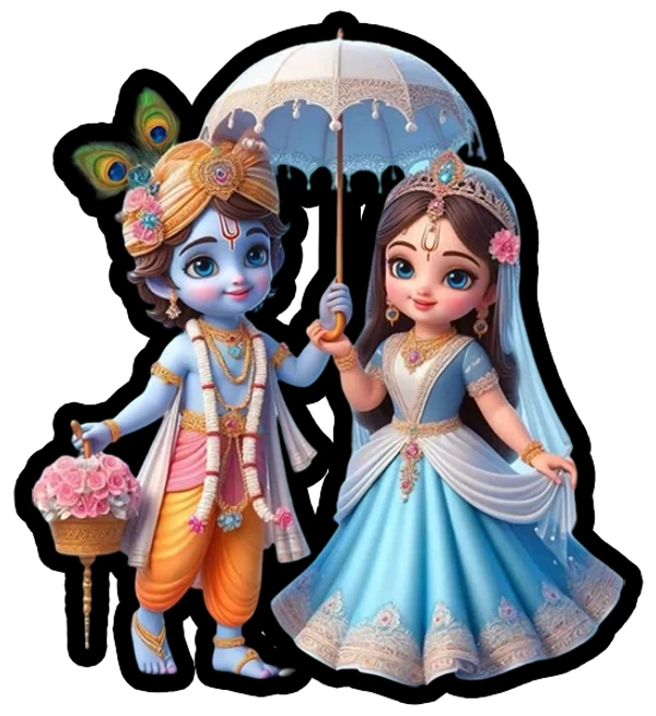 Radha Krishna MiniME Fridge Magnet - MFM35