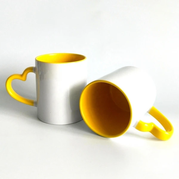 Happy Birthday Mug - Design 01 - 3 Tone Heart Handle Mugs
