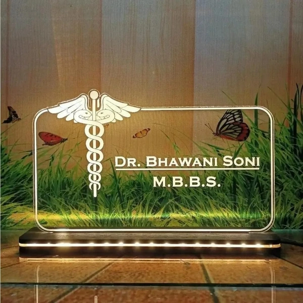 Doctor Logo with Text Acrylic - Single LED - Member Price