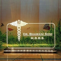 Doctor Logo with Text Acrylic - Single LED - Regular Price
