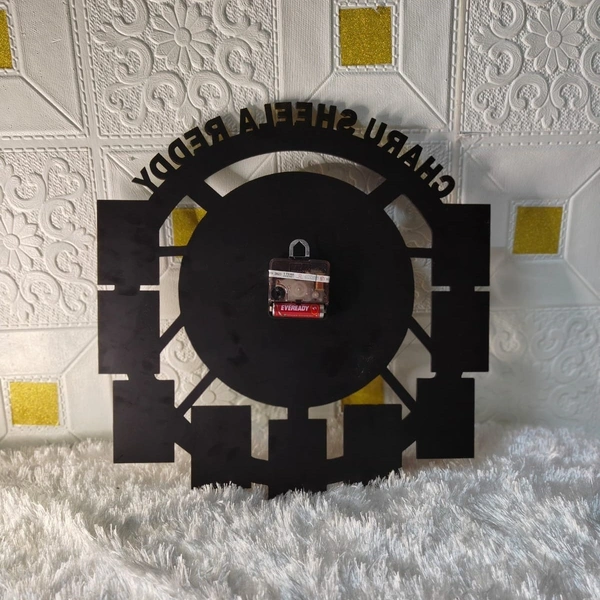 My Album Zone MDF Wall Collage Frame - Custom Name with clock - SKU504