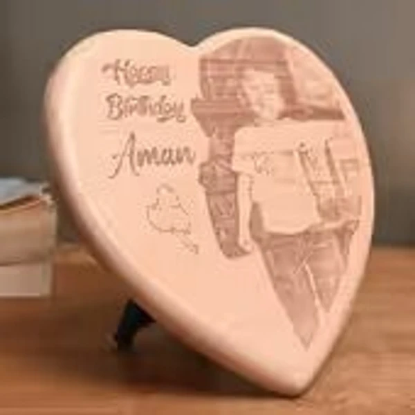 5x7" Inch Heart - Engraved Wooden Plaque
