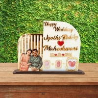 Cutout Acrylic Wedding Vows Frame - Couple Thumb Impression Frame - A3 Size