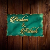 My Album Zone Resin Frames - 9*12inch - Name plate with green base