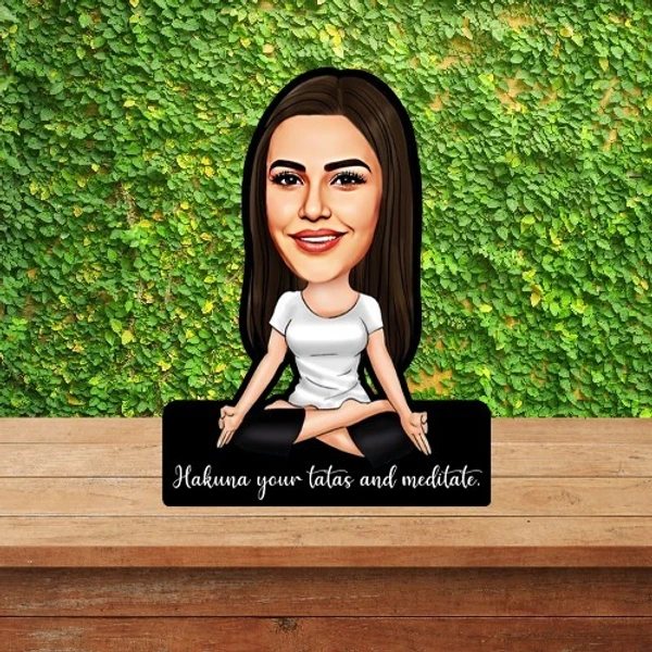 ACC22 - Yoga Women - Caricature Cartoon Cutout Frame