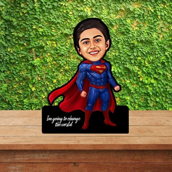 ACC28 - Super man- Kids - Caricature Cartoon Cutout Frame