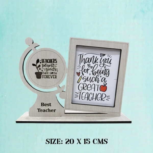 My Album Zone Teacher's Day Photo Printed Table Frame - 6x8" Inch