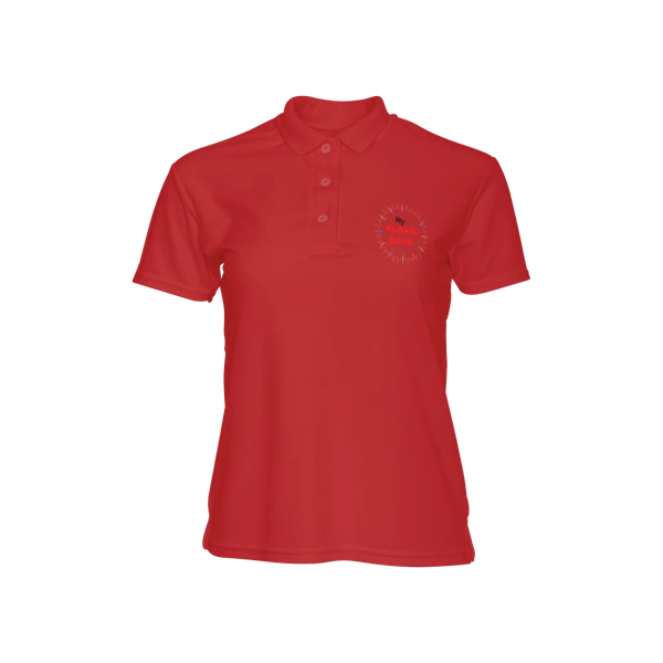 Red Color T-shirt | Polyester - Half Sleeves - Reva Label - Small