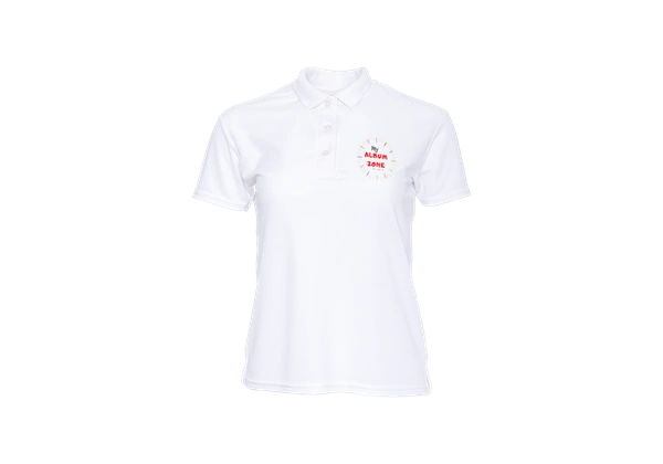 White Color T-shirt - Polyester - Half Sleeves - Must Label - Small