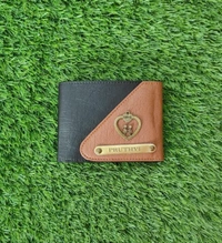 Flap Wallet - Black & Tan