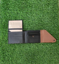 Flap Wallet - Black & Tan