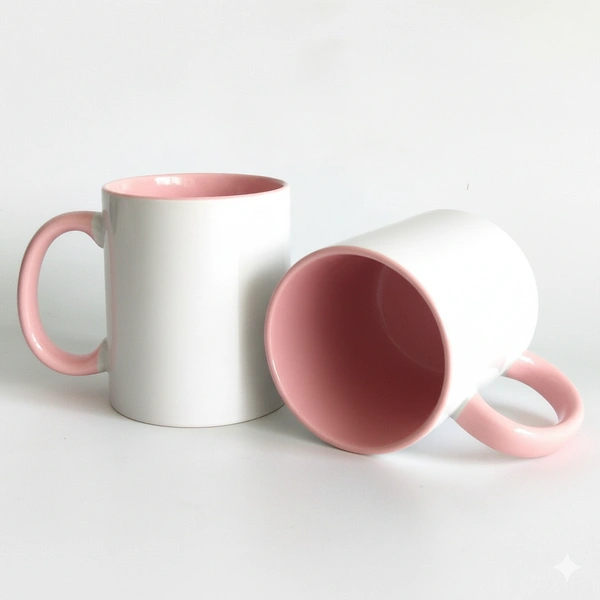 3 Tone - Light Pink - Inner & Handle Color Mugs - Member Price