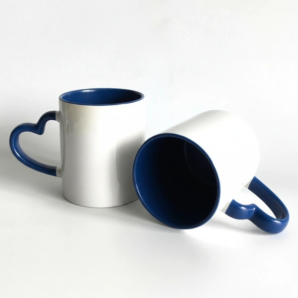 3 Tone - Dark Blue -Inner & Heart Handle Color Mugs - Member Price