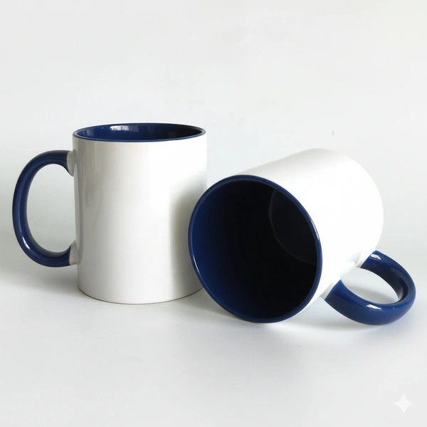 3 Tone - Dark Blue - Inner & Handle Color Mugs - Member Price