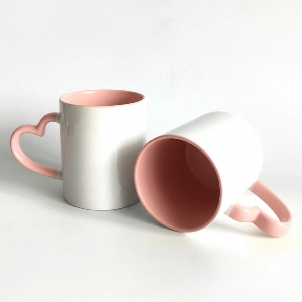 3 Tone - Light Pink - Inner & Heart Handle Color Mugs - Regular Price