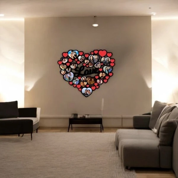 MDF Wall Collage Frame - Heart Shape