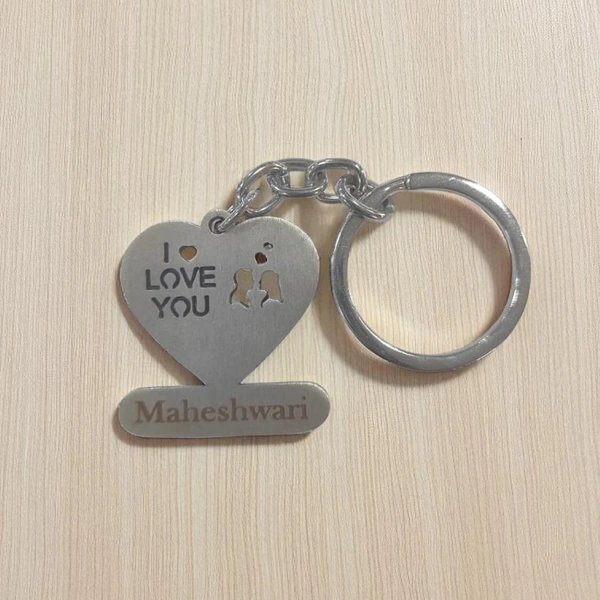 I Love You - Steel Keychain with Name Engraving - Member Price