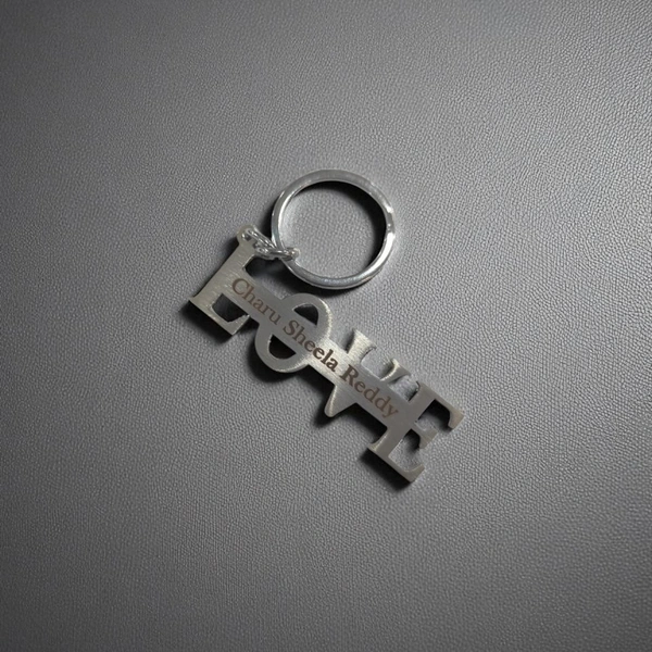 Love - Steel Keychain with Name Engraving - Member Price