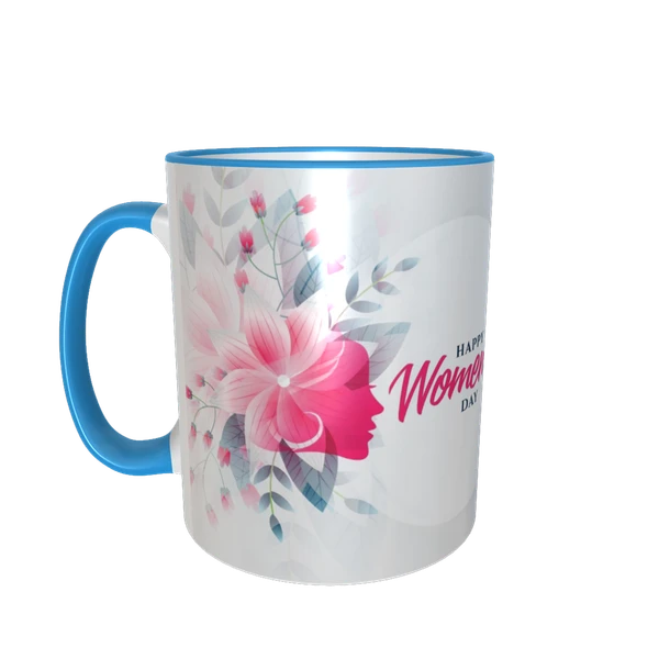 Women's Day Mug - 3 Tone Blue Color