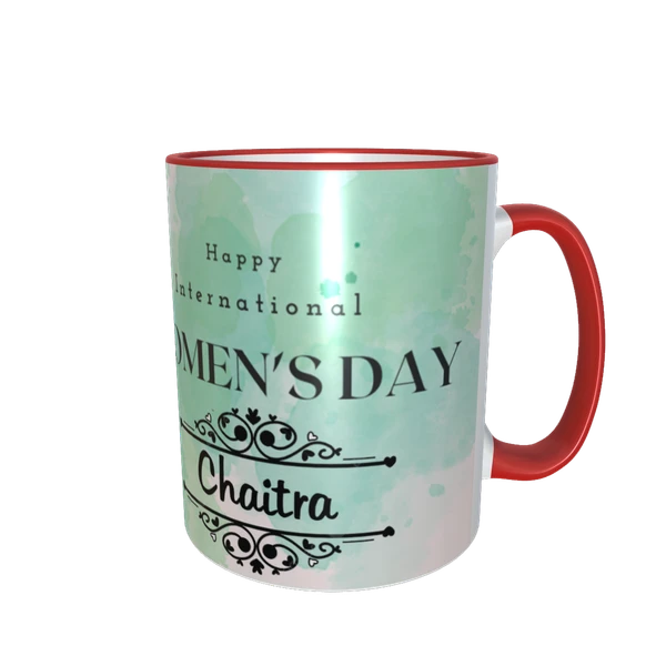 Women's Day Mug - 3 Tone Red Color