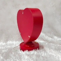 Premium LED Frame with Flowers - Heart Red