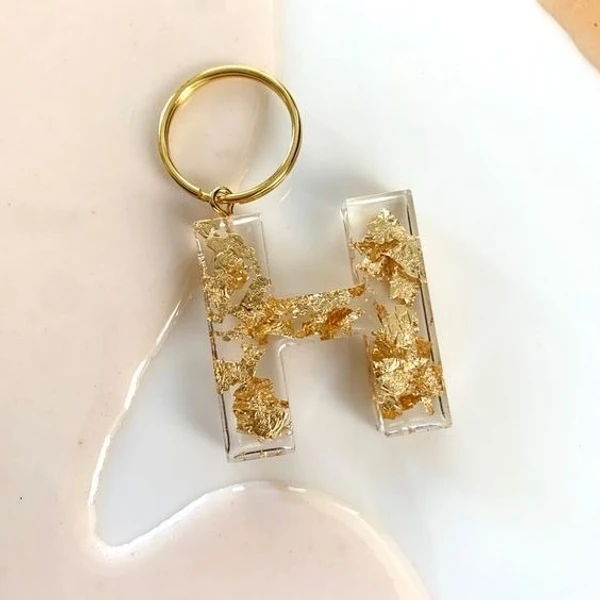 Resin Keychain - Alphabet H