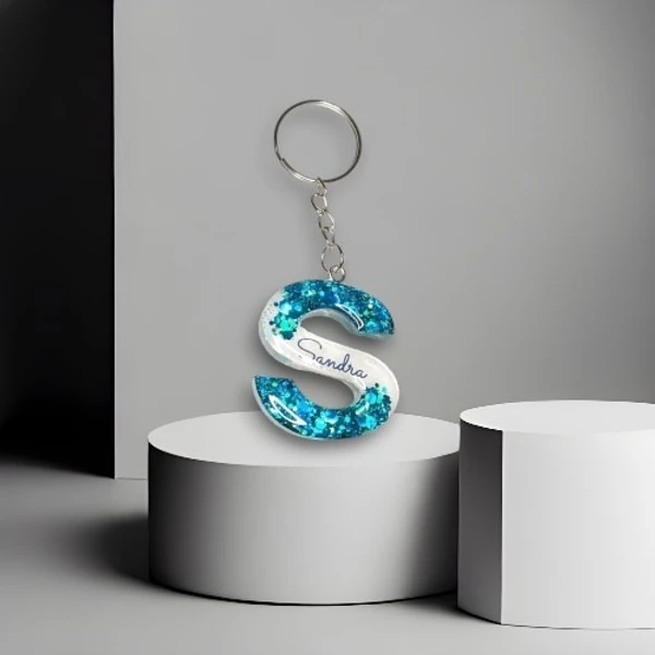 Resin Keychain - Alphabet S