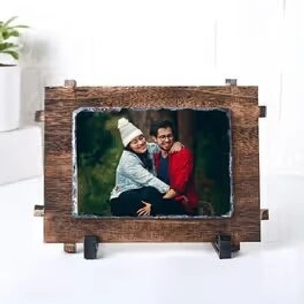 Rock Stone Frames - with Wooden Stand